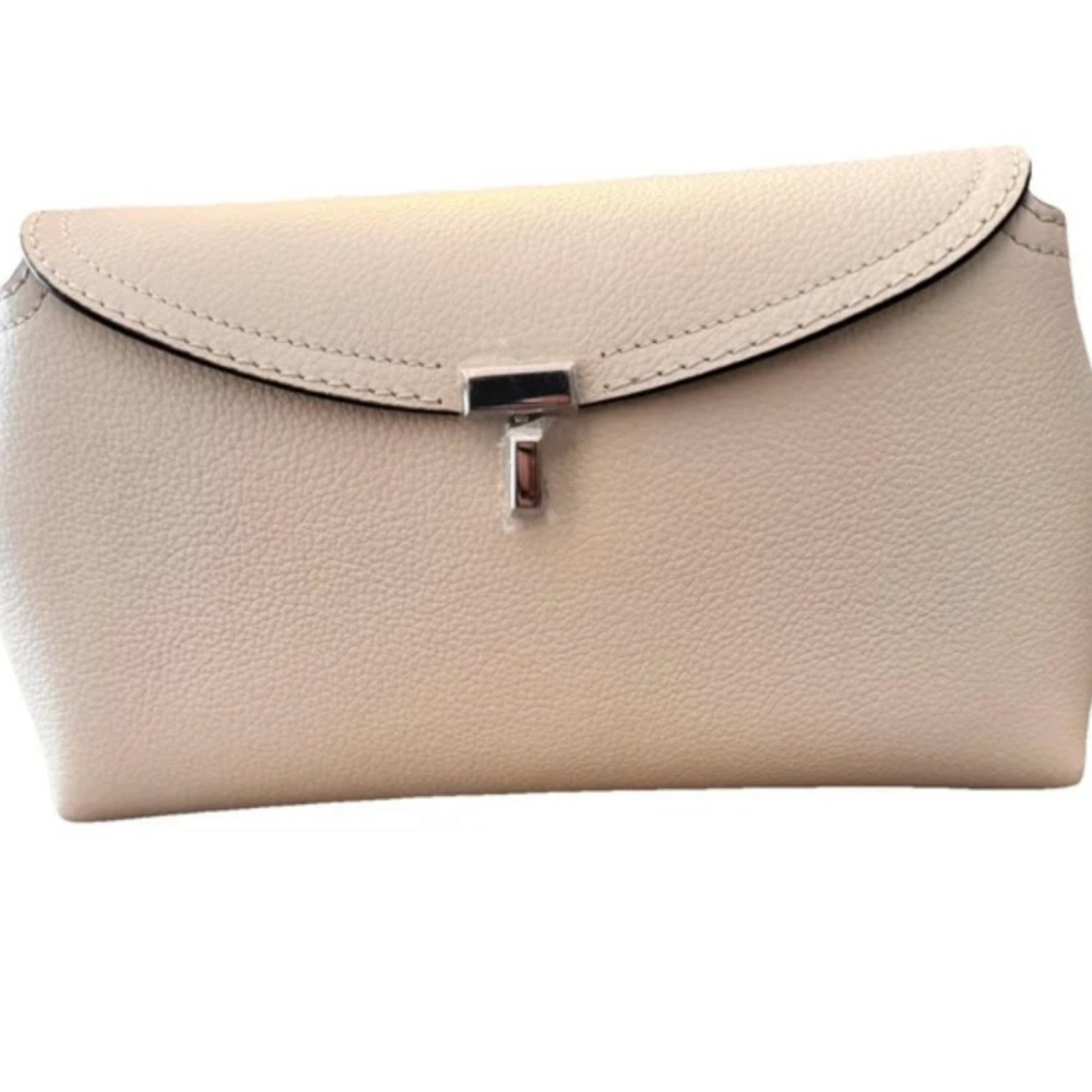 Toteme Beige Leather Clutch